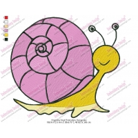Charming Snail Embroidery Design